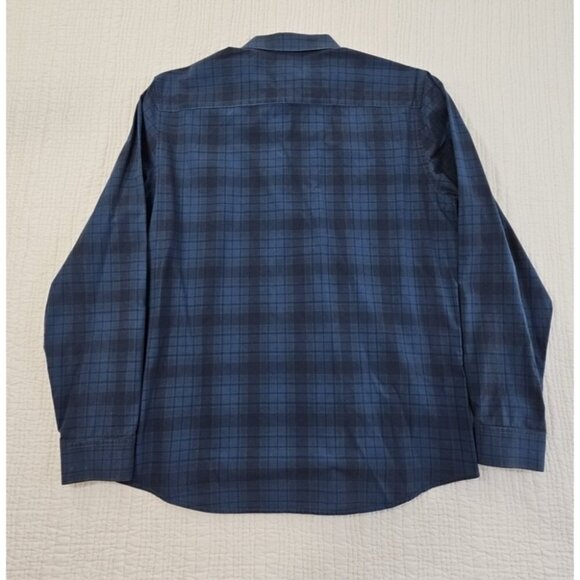 Calvin Klein Men's Large Button-Up Shirt Blue Plaid Slim Fit Long Sleeve EUC LN - Picture 9 of 14